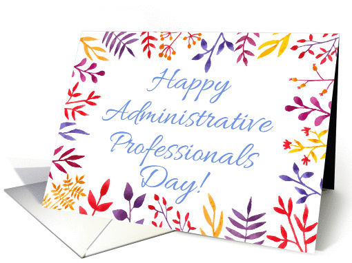 Happy Administrative Professionals Day in flowers theme card (1426580)