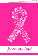 Encouragement card with pink ribbon for your fight with cancer card