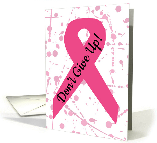 Pink ribbon card for your fight with cancer card (1426916)