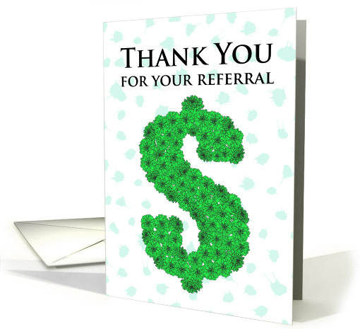 Thank You for your referral card with dollar card (1426920)