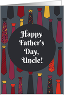 Happy Father’s Day, Uncle! card with funny ties card