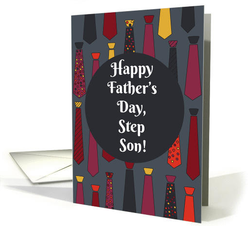 Happy Father's Day, Step Son! card with funny ties card (1427546)