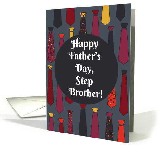 Happy Father's Day, Step Brother! card with funny ties card (1427550)