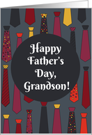 Happy Father’s Day, Grandson! card with funny ties card