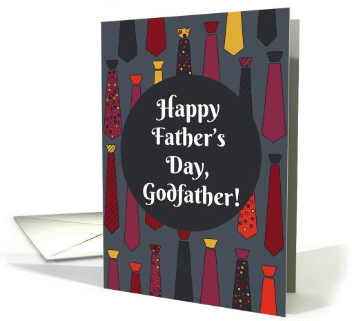 Happy Father's Day, Godfather! card with funny ties card (1427588)