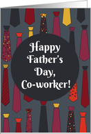 Happy Father’s Day, Co-worker! card with funny ties card