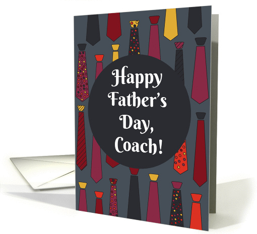Happy Father's Day, Coach! card with funny ties card (1427618)