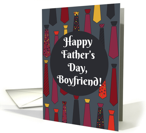 Happy Father's Day, Boyfriend! card with funny ties card (1427626)