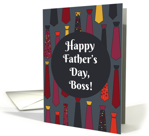 Happy Father's Day, Boss! card with funny ties card (1427630)
