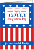 Happy 4th of July for a dear Aunt and Family card