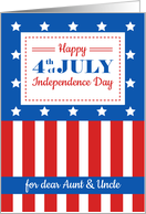 Happy 4th of July for a dear Aunt and Uncle card