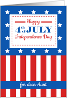 Happy 4th of July for a dear Aunt card