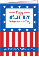 Happy 4th of July for a dear Brother and SIster in Law card