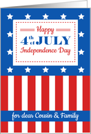 Happy 4th of July for a dear Cousin and Family card