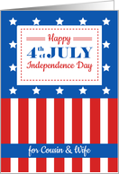 Happy 4th of July for a dear Cousin and Wife card
