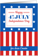 Happy 4th of July for a dear Cousin card