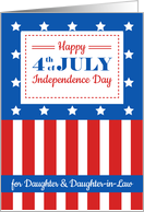 Happy 4th of July for a dear Daughter and Daughter in law card