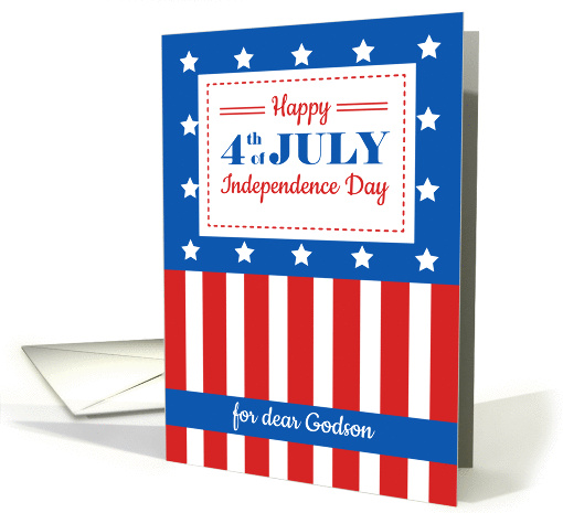 Happy 4th of July for a dear Godson card (1428006)