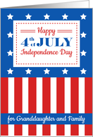 Happy 4th of July for a dear Granddaughter and Family card