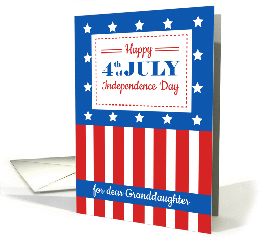 Happy 4th of July for a dear Granddaughter card (1428012)