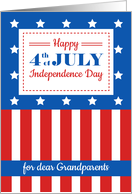 Happy 4th of July for a dear Grandparents card
