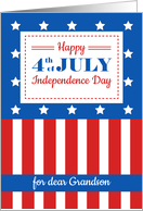 Happy 4th of July for a dear Grandson card