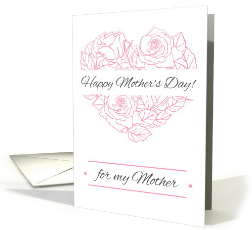 Happy Mother's Day with elegant rose's heart for Mother card (1428034)