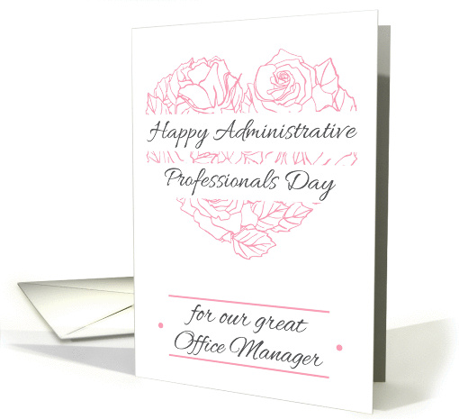 Happy Administrative Professionals Day for Office Managers card
