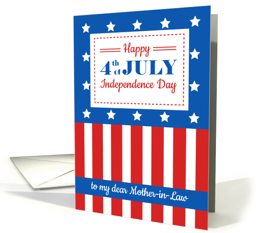 Happy 4th of July for a dear Mother in Law card (1428060)