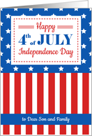 Happy 4th of July for a dear Son and Family card