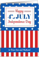 Happy 4th of July for a dear Son and Husband card