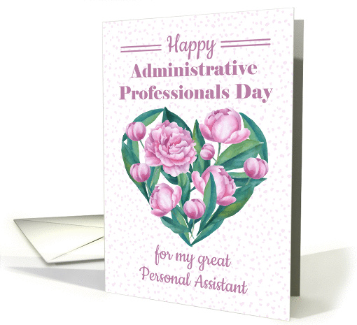 Happy Administrative Professionals Day personal assistant peonies card