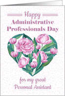 Happy Administrative Professionals Day personal assistant peonies card