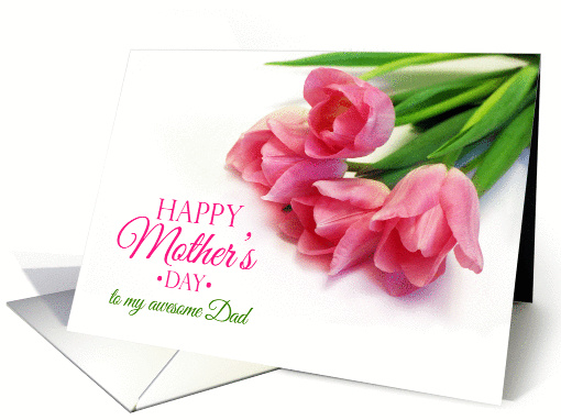 Happy mother's day to awesome Dad card (1430558)