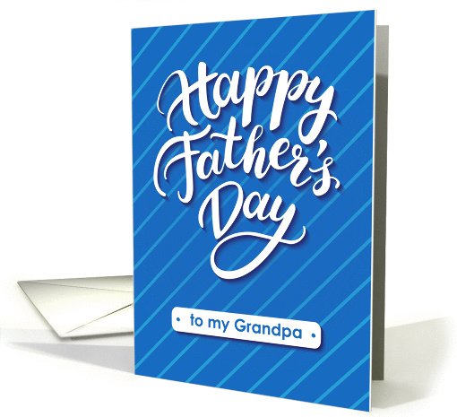 Happy Father's Day blue card for grandfather card (1433422)