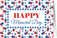 Happy Memorial Day bubbles card