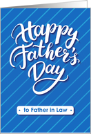 Happy Father’s Day blue card for father in law card