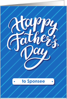 Happy Father’s Day blue card for sponsee card