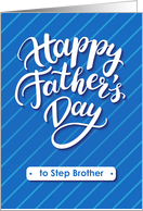 Happy Father’s Day blue card for step brother card