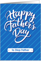 Happy Father’s Day blue card for step father card