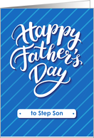 Happy Father’s Day blue card for step son card