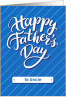 Happy Father’s Day blue card for uncle card