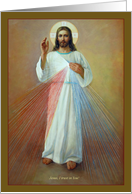 The Divine Mercy Of Jesus Christ card