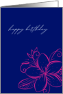 Island Vibes Birthday Tropical Plumeria Flower Greeting card