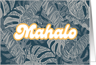Mahalo Thank You Hawaii Hawaiian Island Pidgin Blank card