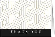 Modern Trendy Thank You Gratitude Blank Inside card
