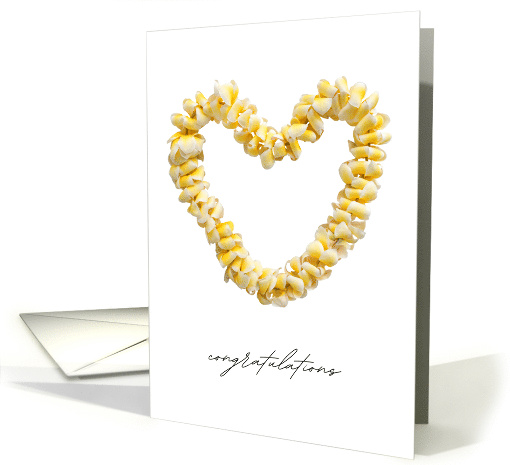 Hawaiian Plumeria Lei Congratulations Blank card (1923786)