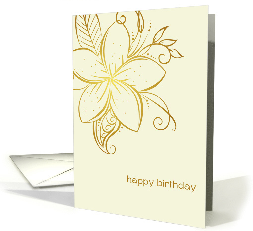 Island Vibes Birthday Tropical Plumeria Flower Greeting card (1928124)