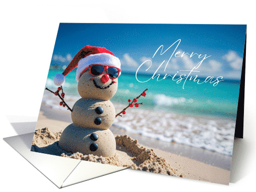 Merry Christmas Island Beach Style card (1947814)