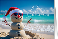 Merry Christmas Island Beach Style card